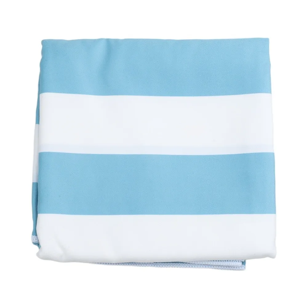 Comfortable Lounge Chair Cover Flap Pockets No Sliding Cover Beach Chair Cover Ample Coverage Classic Mint Green Stripe