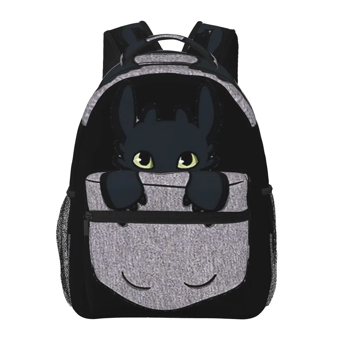 Toothless In Pocket Backpack-gigapixel-standard-scale-4_00x Backpacks Boys Girls Bookbag School Bags Rucksack Shoulder Bag