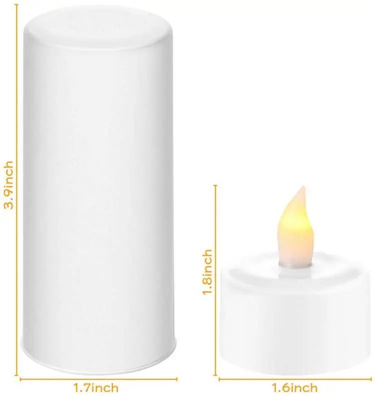 4/6/12pcs Rechargeable Flickering Flameless Tea Light Led Candle lamp electric Waxless Wedding Church Home Bar Church Decoration