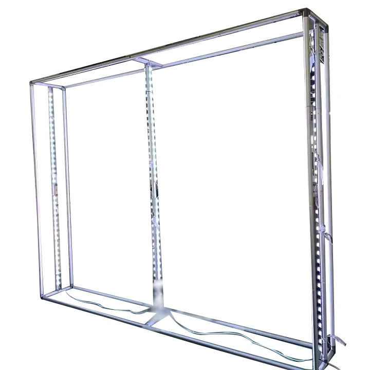 Custom Design Aluminum Frame LED Light Box Lighting Fabric Advertising Stand, Portable Foldable Dye Sublimation Printing