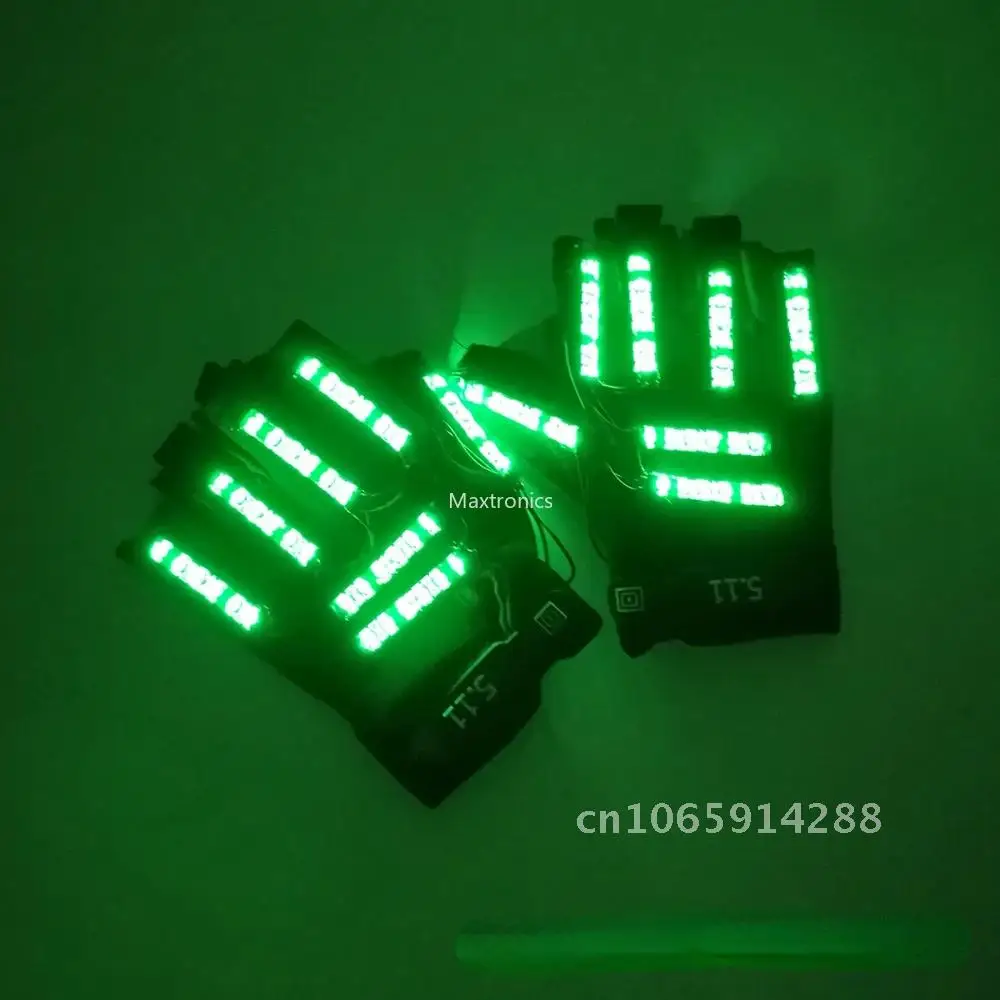 

Cosplay LED Gloves 6 Colors Red/Blue/White/Yellow/Pink/Green for Male DJ Stage Party Female Luminescence and Props Performance