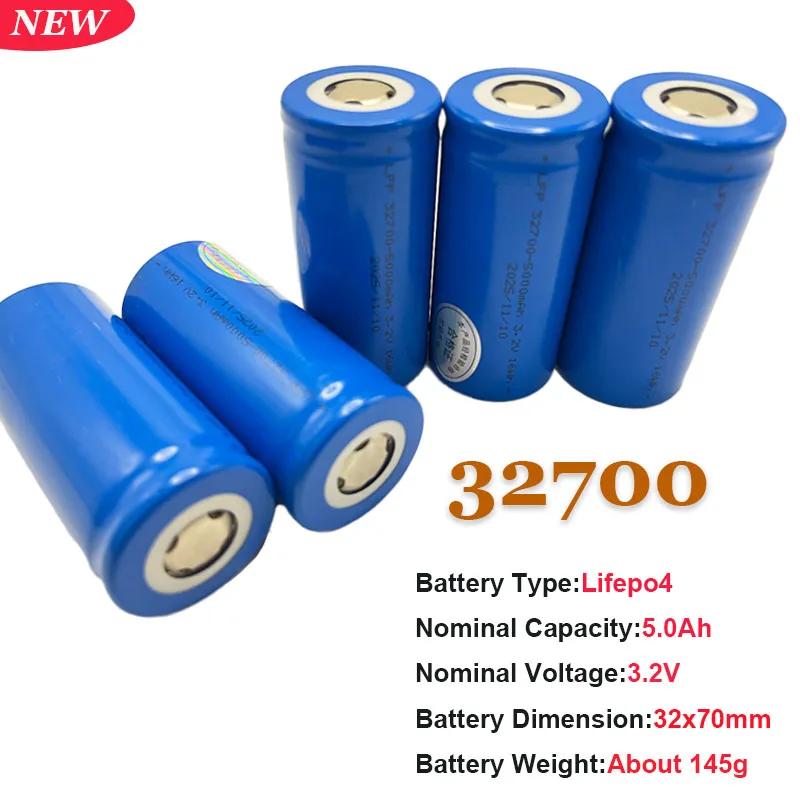 32700 Lifepo4 Battery New 32700 3.2V/5000mAh LiFePO4 Rechargeable Batter for Backup Power Flashlight