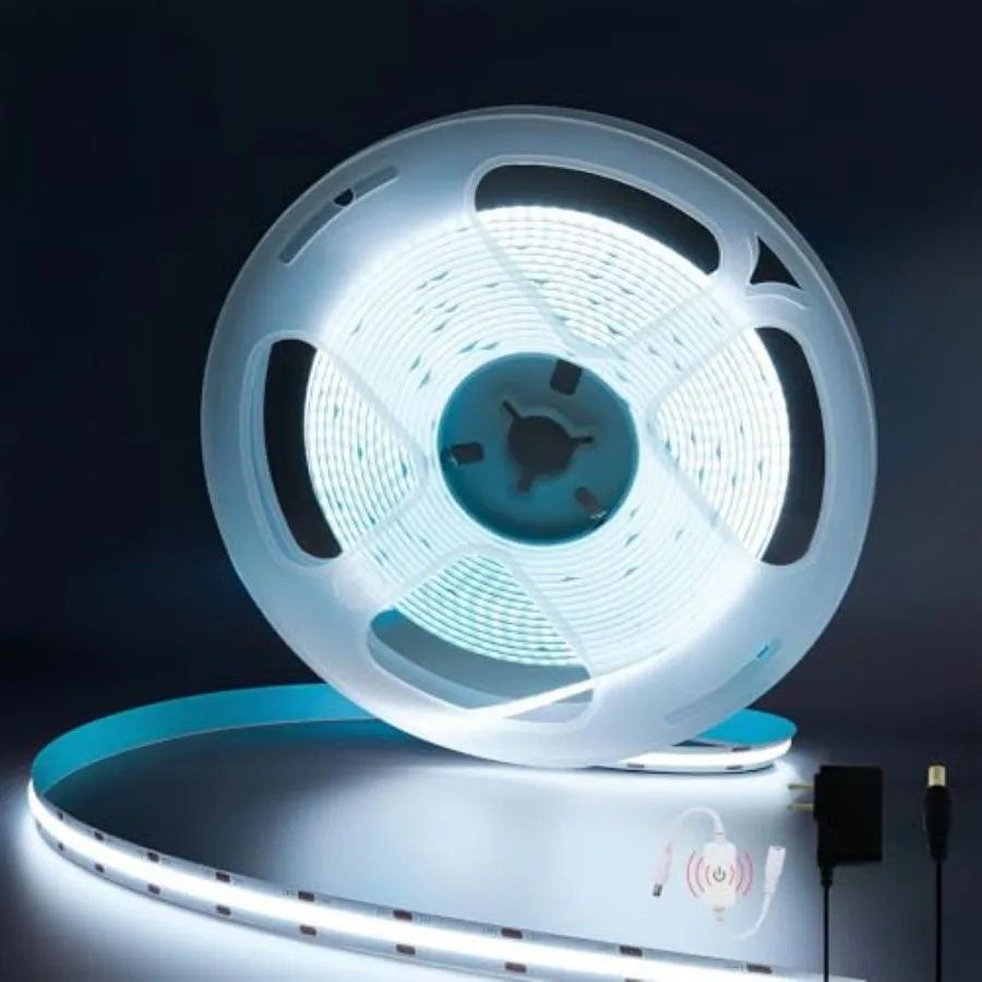 LED Light Strip 16.4Ft Light 6000K Dimmable 24V COB Super Bright LED Strip Lights Suitable For Bedroom, Cabinet, TV lights, Par