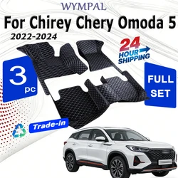 Luxury Car Floor Mats For Chirey Chery Omoda 5 C5 Fownix FX 2022 2023 2024 Waterproof Pads Car Carpet Floor Mats Car Accessories
