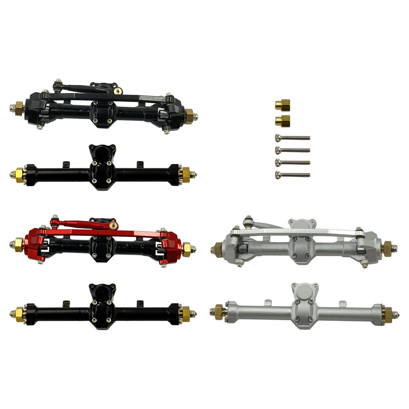 Axial Scx24 axles Gladiator Upgrades Parts Aluminum Alloy With Rear Cover Assembly For 90081 JLU Bronco Metal Rc Car Accessories