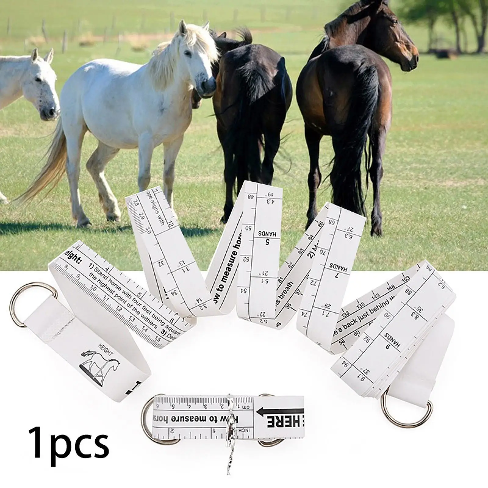 Horse Height Weight Tape Measure Tape 250cm Multifunctional Soft Measuring Tape for Pony Cattle Pig Farm Animal Body Weight