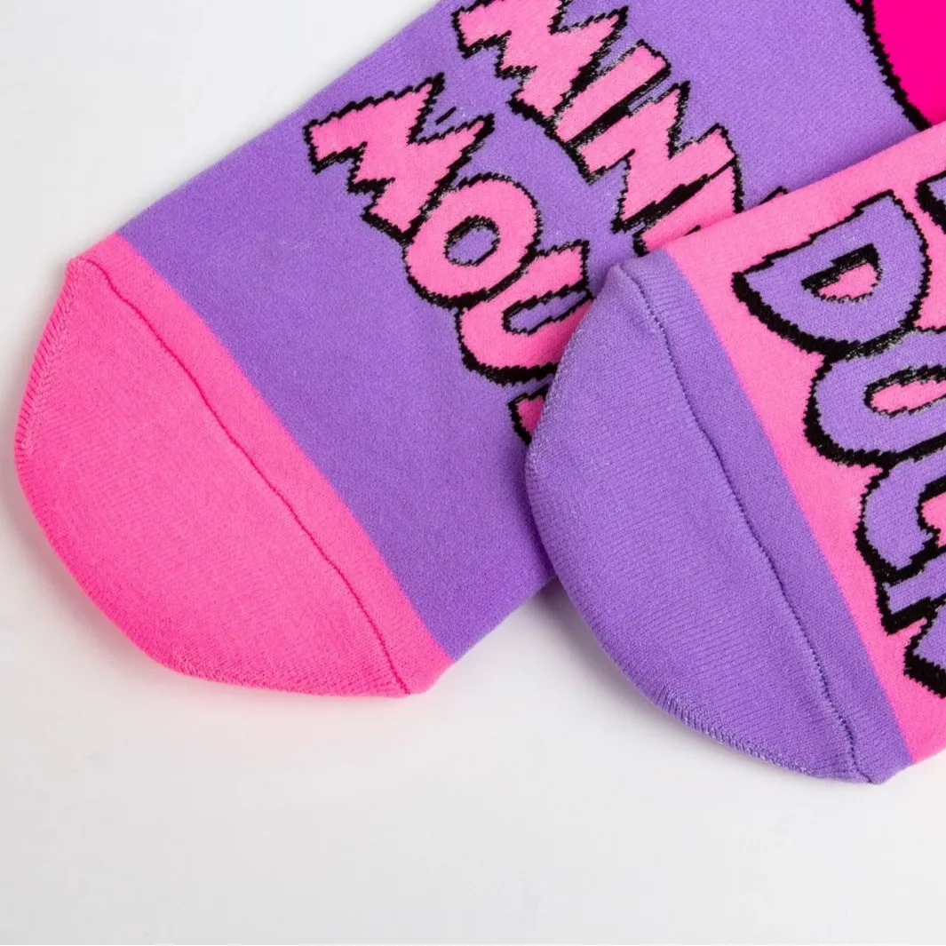 زوج واحد من جوارب ديزني الكرتونية العصرية والإبداعية، جوارب الركبة المحايدة الشهيرة للأطفال على الإنترنت، جوارب ميكي بدون كعب