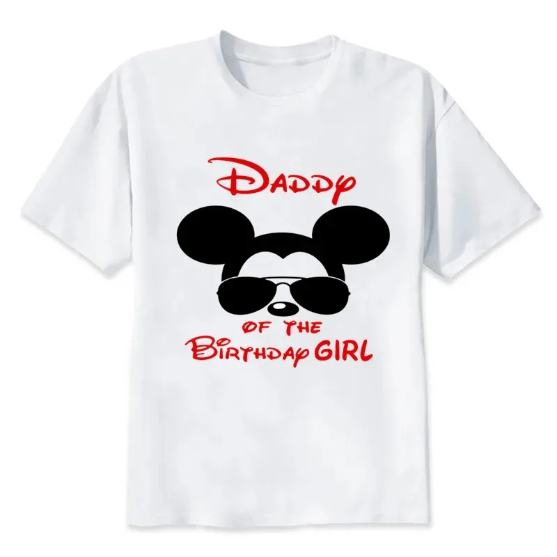 Disney Birthday T-shirt Mickey Mouse Theme Family Look Tshirt Family Clothing Dad Mom Kids Women Family Matching Outfits Tees