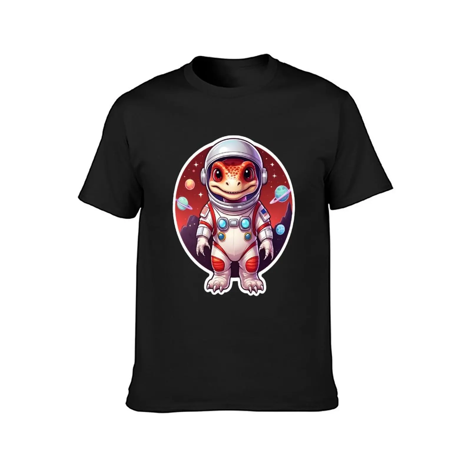 Cute Space Dinosaur Astronaut Galactic T-rex Mission T-Shirt anime quick drying cute tops Men's t-shirt