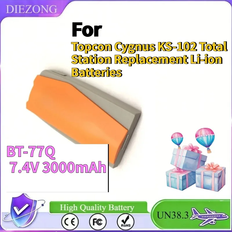 In Stock For Topcon Cygnus KS-102 Total Station Replacement Li-ion Batteries BT-77Q Rechargeable Battery 7.4V 3000mAh