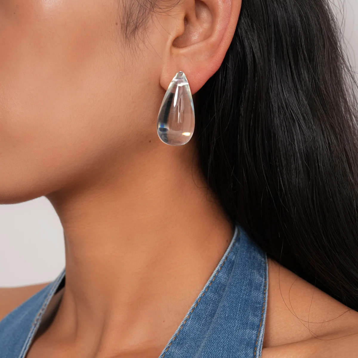 

Chic Transparent Water Drop Earrings for Women, Elegant Everyday Jewelry Accessory, Trendy Party Wear & Lovely Birthday Gift