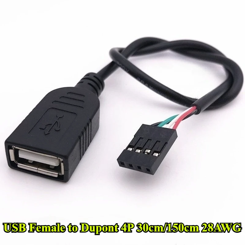 USB أنثى محطة خط البيانات إلى دوبونت/MX1.25mm/PH2.0mm/XH2.54mm 4Pin محول تمديد الحبل شاشة تعمل باللمس الحبل 30 سنتيمتر/150 سنتيمتر 28AWG