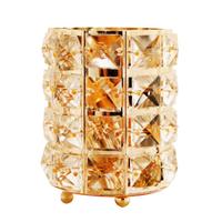 Makeup Brush Storage Container Fashion Texture Pen Holder Gothic Sundries Pencil Crystal Organizer Golden Desktop Box