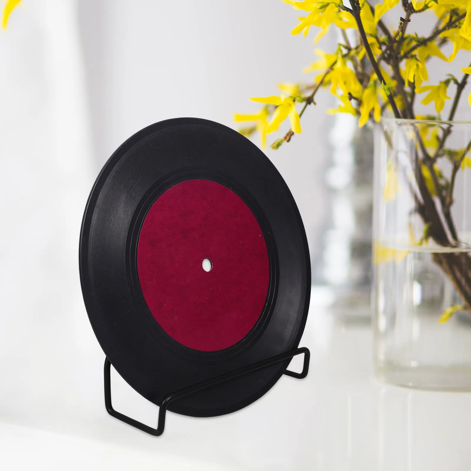 Wall Mounted Iron Vinyl Record Rack Multi Functional Display Shelf for Records Magazines Plates Dish Storage Home Decor