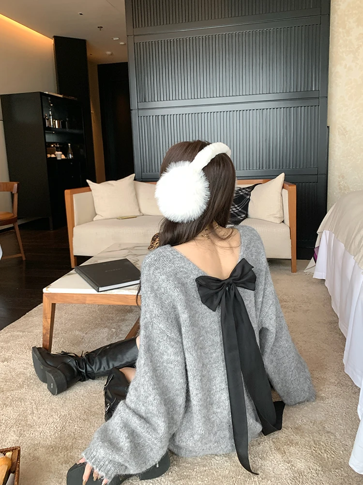 

Женский вязаный свитер Chen DaYu, свободный крой, дизайн Bal, зимний теплый длинный све, круглый Ne