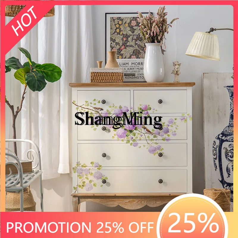 

SM новая китайская картина маслом ручной работы, художественный сундук, шкафчик большой емкости, окрашенный шкаф на крыльце с выдвижными ящиками