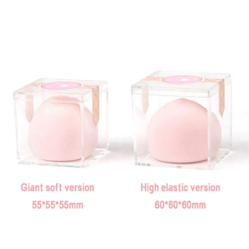 50pcs Custom Logo Super Soft Pink Marshroom Blender Sponge Powder Puff Private Label   Accessories Cherry Beauty Cosmetic