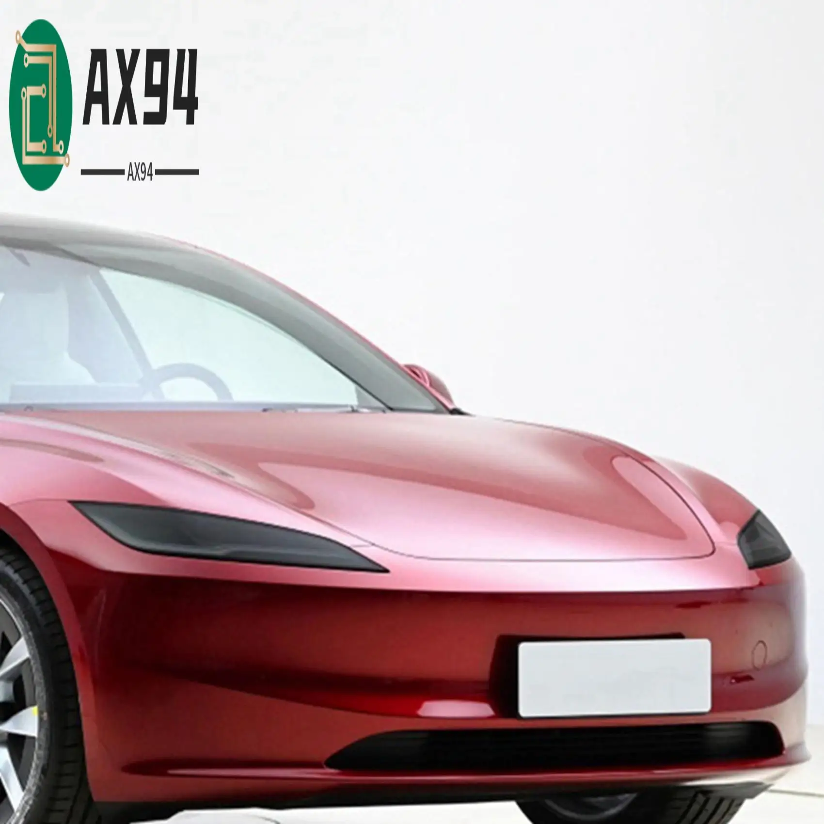 

AX94-For Tesla Model 3 Highland 2024 Car Headlight Protective Film TPU Head Light Lamp Cover Sticker Trim - Smoked Black