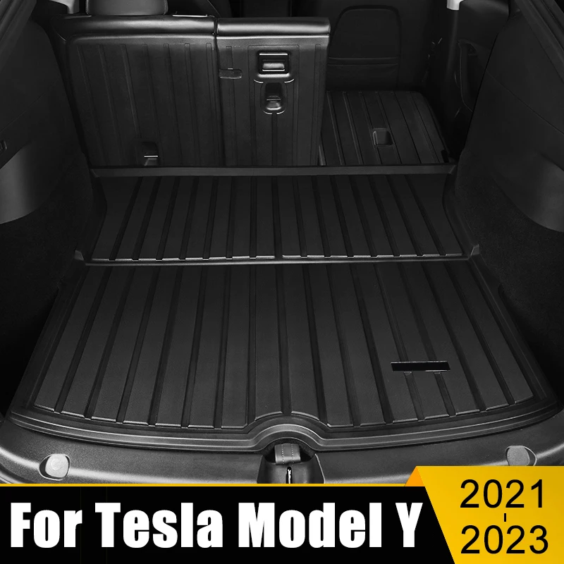 

Car Decoration Accessories For Tesla Model Y ModelY 2021 2022 2023 TPE Trunk Protection Mat Carpets Cargo Tray Cover Case Pad