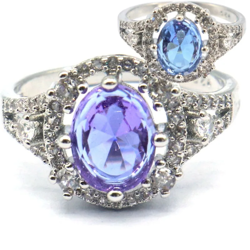Buy 4 Get 1 Free 20x13mm Zultanite Color Changing Alexandrite Topaz Pink Morganite CZ Women Silver Rings