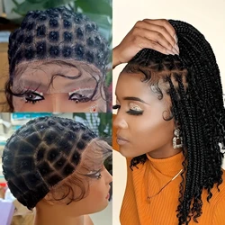 1PC Double Lace Trançado Wig Cap DIY Wig Cap para Crochet Hair Extension com Baby Hair Wig Making Costurar em Crochet Trançado Cap