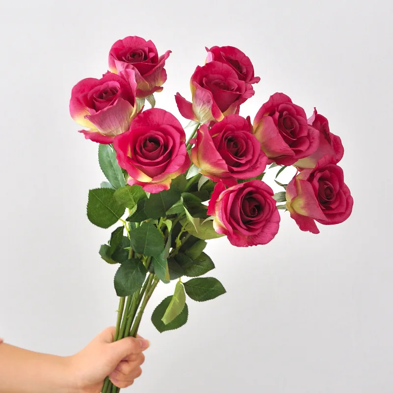 10pcs/pack Artificial Rose Home Decoration Event Party Creative Festival Friend Gift Simulation Flower