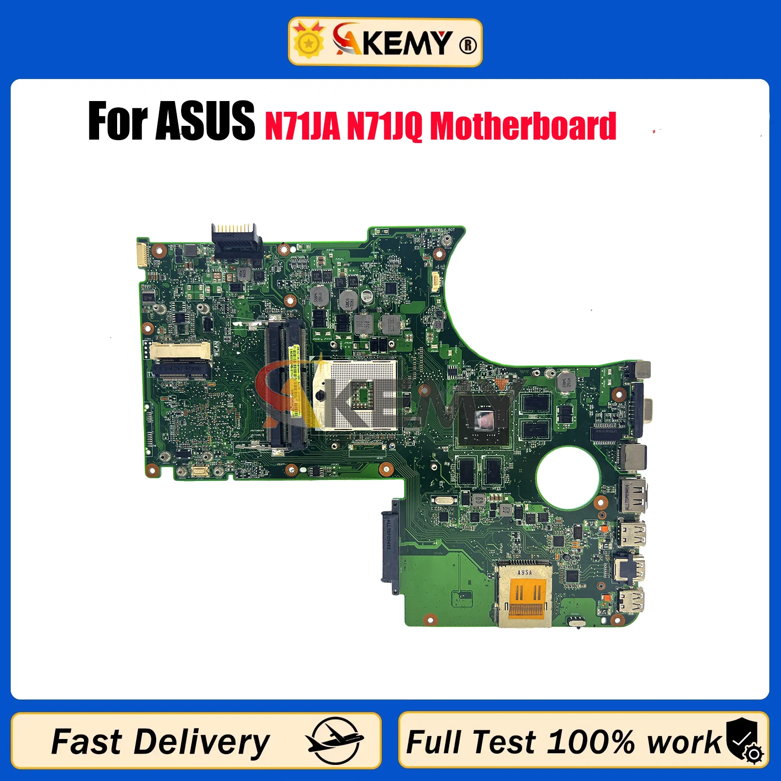 

N71JA Laptop Motherboard For ASUS ROG N71J N71JA N71JQ Notebook Mainboard This item is in stock 100% tests OK fast shipping
