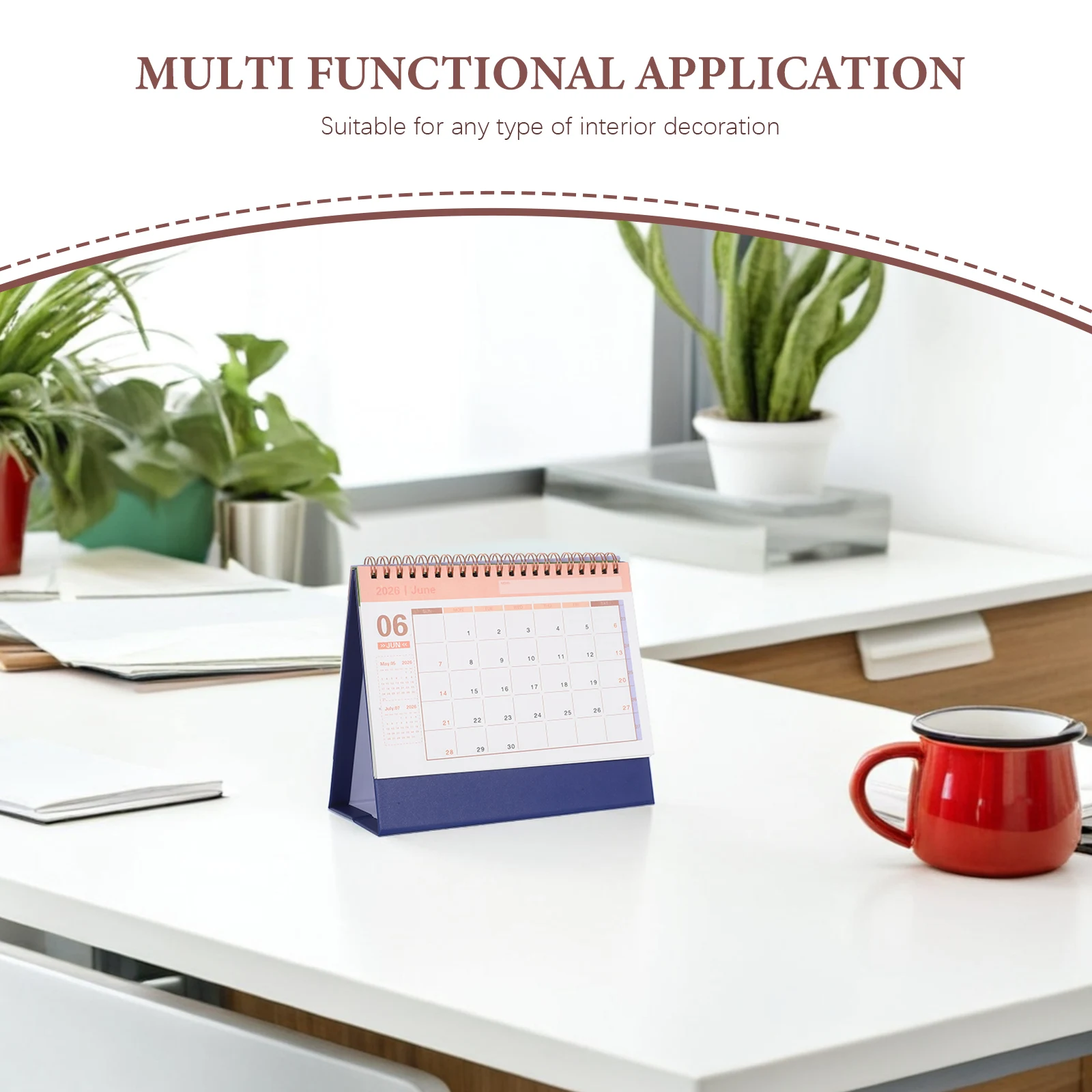 2026 تقويم مكتبي صغير الحد الأدنى تصميم الوجه المدمجة مخطط سطح المكتب الجدول الشهري لدراسة المكتب والمنزل