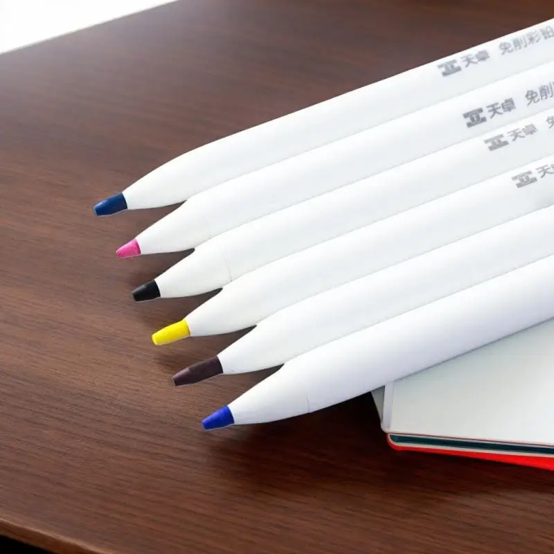 No sharpening, replaceable core, color press automatic pencil, erasable oil colored lead, children's drawing, student art pen
