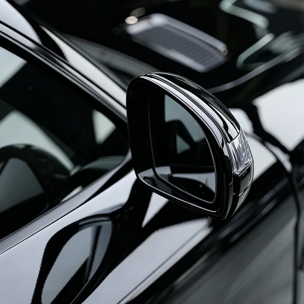 Glänzende PET Klavierlack-Schwarz Auto-Vinylfolie Luftblasenfreie Selbstklebende PVC Hochglanz-Schwarz Auto-Karosserie Farbwechselfolie Zubehör – Detail 3
