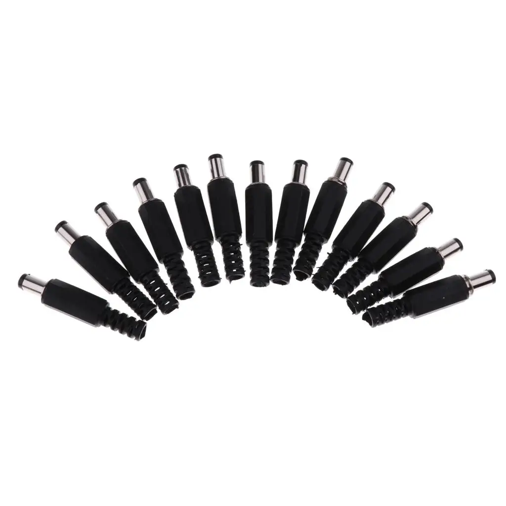 DC Socket Male Barrel Jack Solder Connector 5A 24V Plastic Metal Adapter for DIY Cable Making