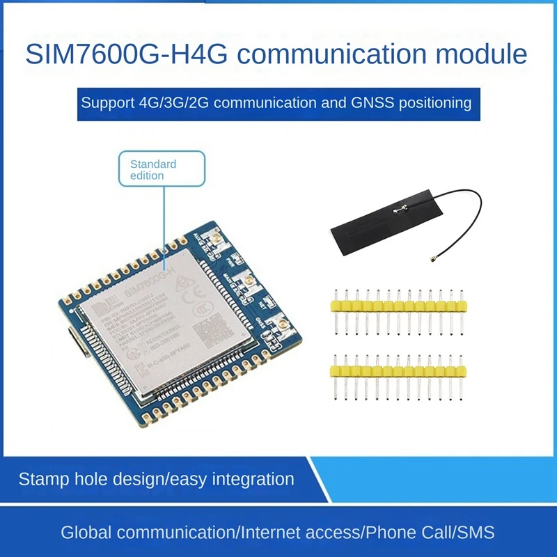 

Waveshare Module SIM7600G-H 4G With FPC Antenna Global Communication Multi-Band 4G/3G/2G With GNSS Positioning