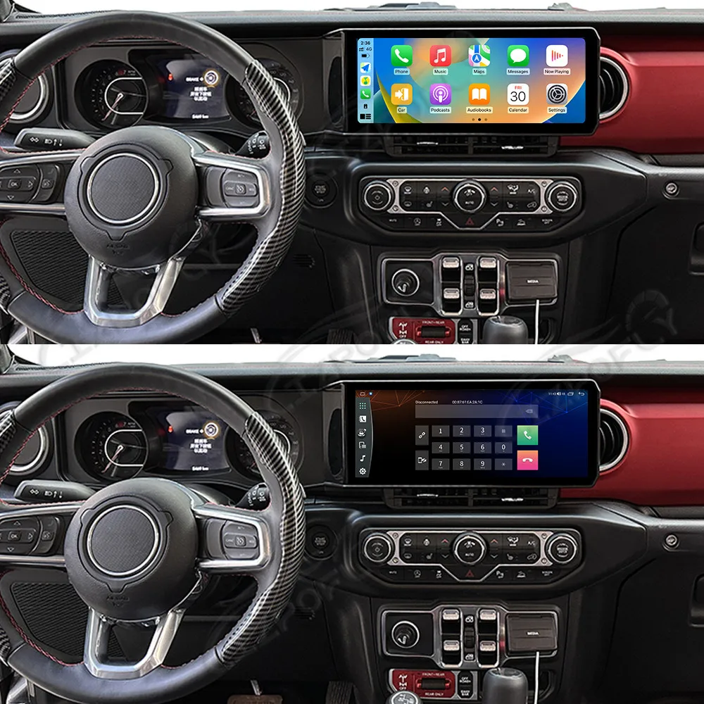 

Автомобильный радиоприемник 12,3 дюйма для Jeep Wrangler 2018-2023, магнитофон, мультимедийный видеоплеер, авто GPS-навигация, головное устройство BT Carplay