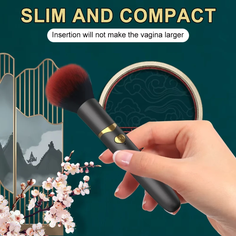 تهتز فرشاة للمكياج مدلك صدمة قوية الإناث النشوة الجنسية البظر محفز 7 سرعة AV عصا هزاز الجنس لعب الكبار للنساء