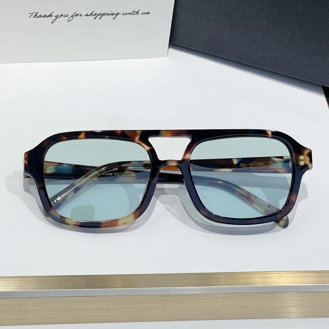 DIXIE Fashion Street Square النظارات الشمسية النساء النظارات جسر مزدوج النساء تصميم الإناث النظارات الشمسية ظلال في الهواء الطلق #2