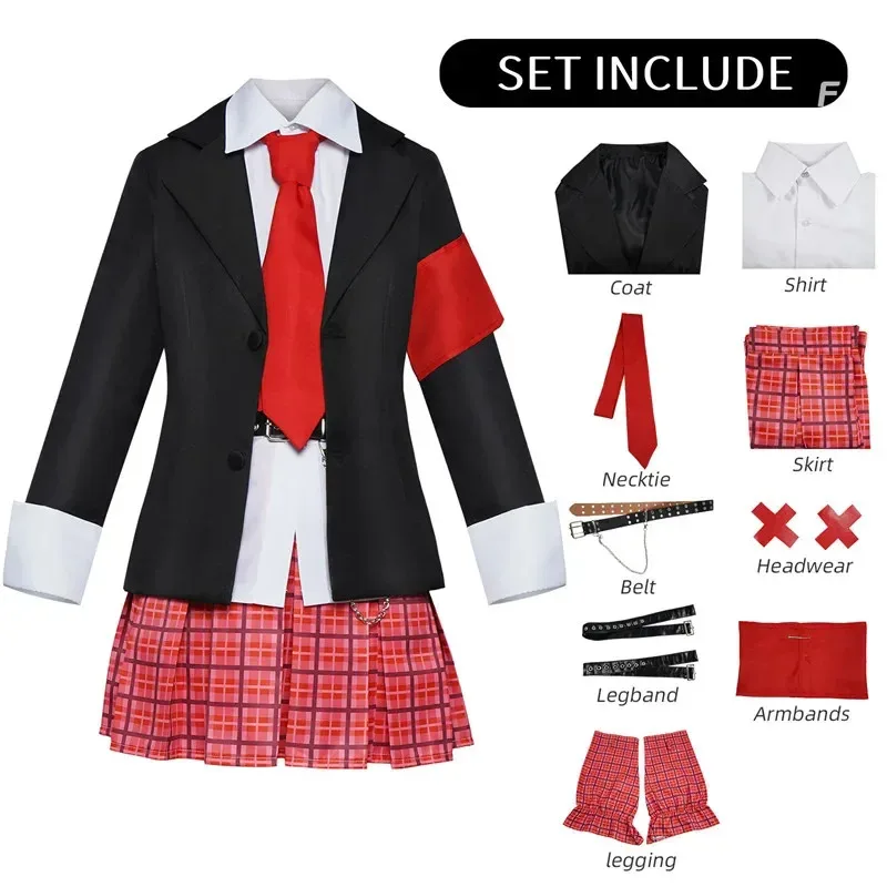 أزياء CyShugo Chara Hinamori Amu التأثيرية أزياء الهالوين الأنيمي للنساء