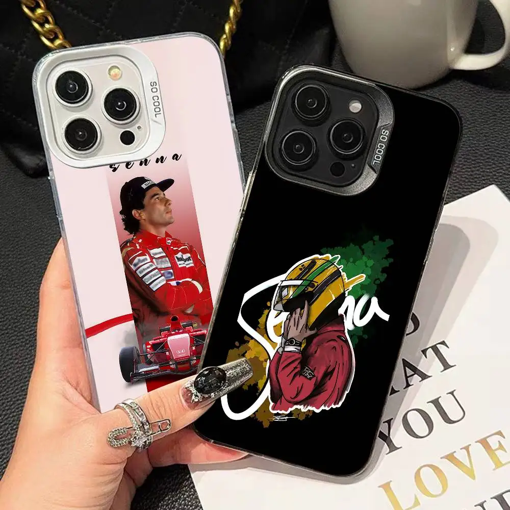 f1-driver-a-ayrton-s-senna-capa-de-telefone-para-iphone-16-15-14-13-12-11-pro-max-plus-cor-a-prova-de-choque-capa-traseira-prateada