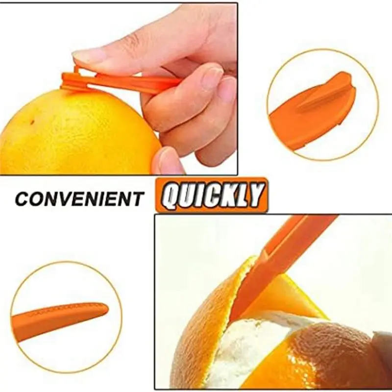 ABJI-Orange Peeler Tools Kit Plastic Orange Peeler Remover Easy Opener, Fine Workmanship