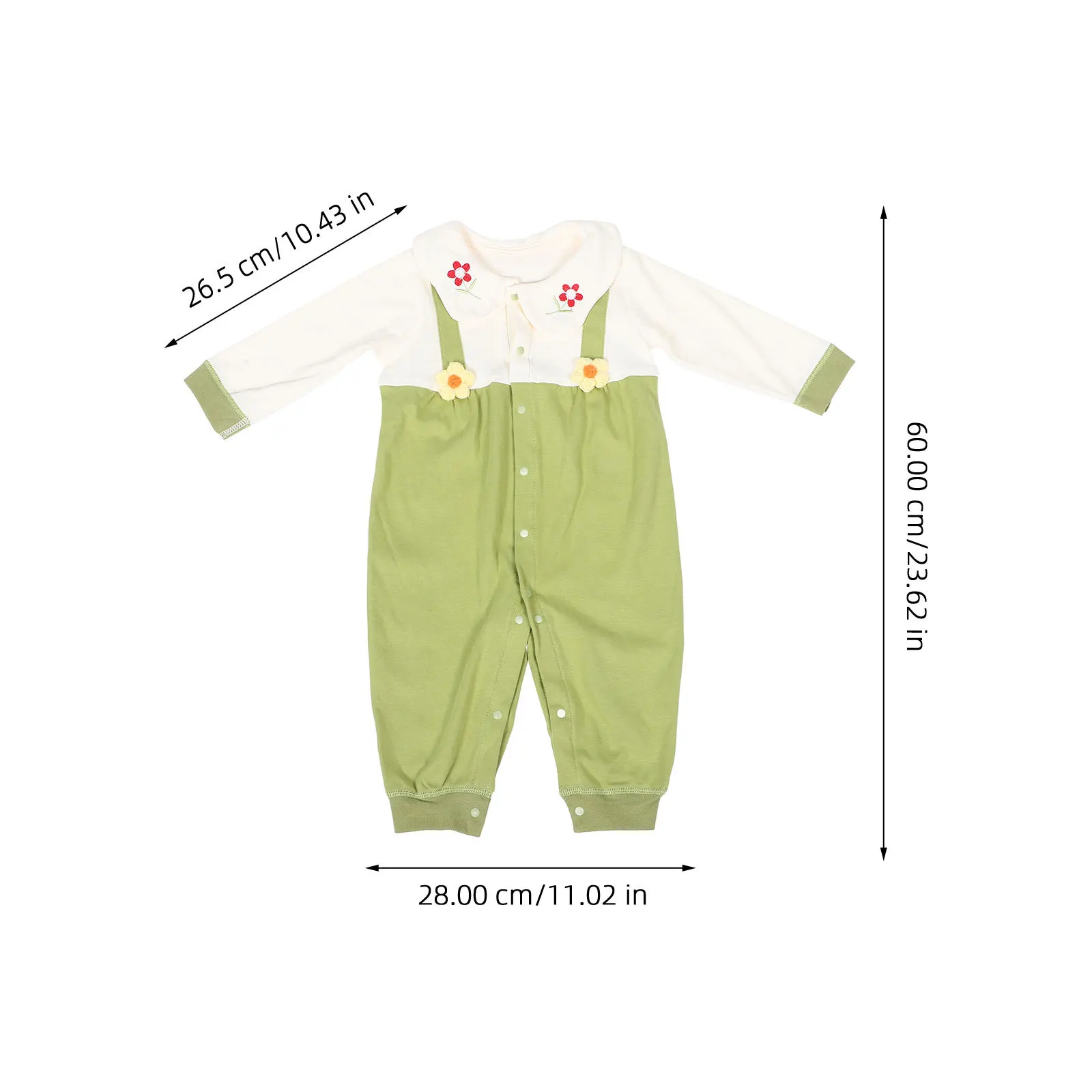 الوليد الطفل طويلة الأكمام القطن ارتداءها خمر طوق تصميم ملابس خاصة نزهة الملابس ربيع الخريف للجنسين رومبير للرضيع #2