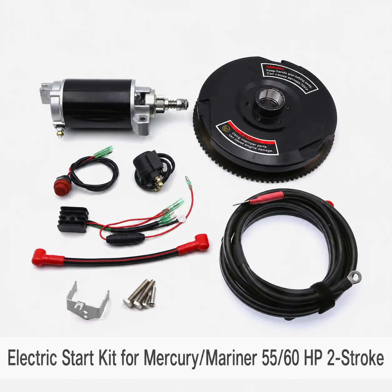 859234T2 Electric Start Conversion Kit Compatible with Mercury 55HP 60HP 2-Stroke Outboard Motors