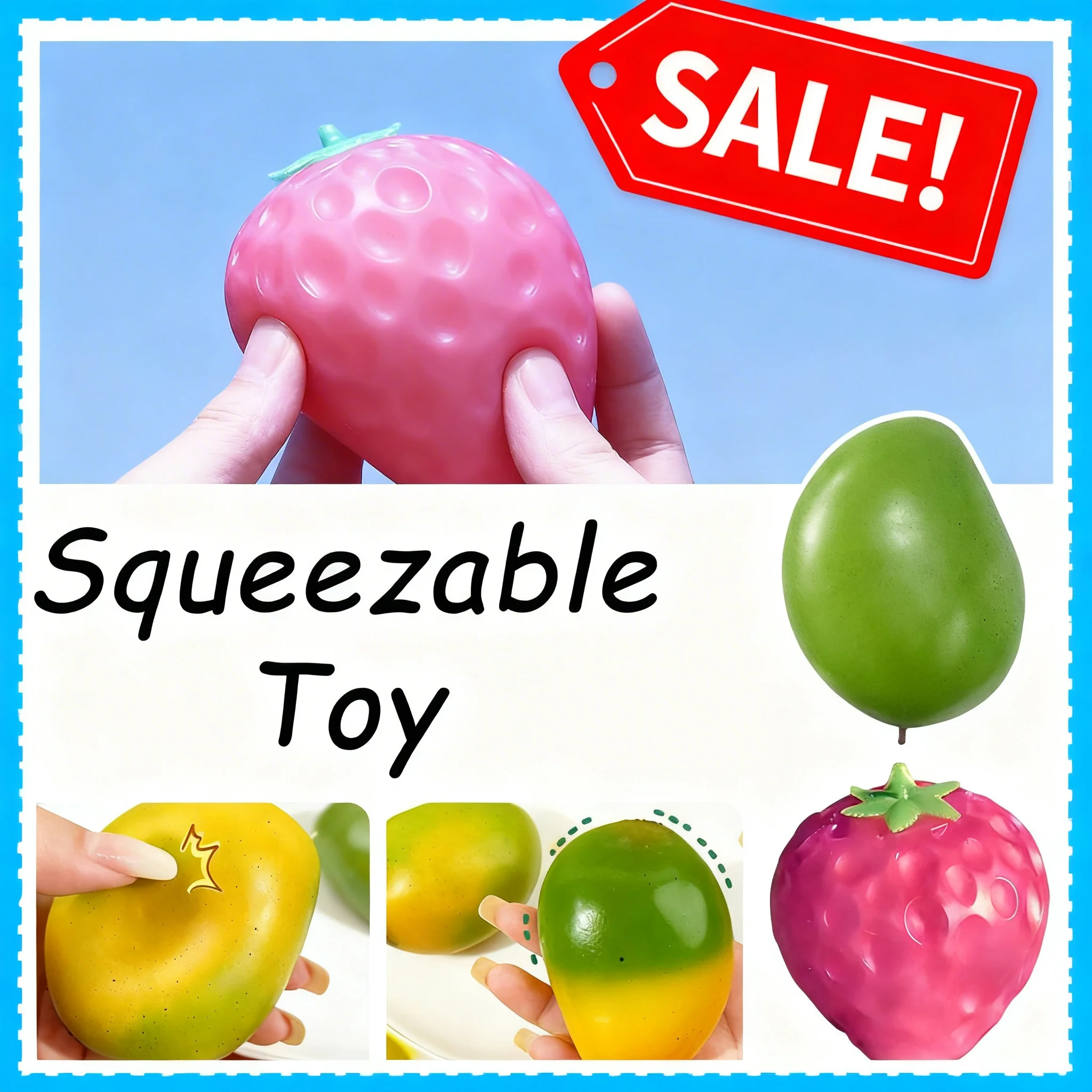 Juguete Mochi de Mango que Cambia de Color, Juguete Antiestrés de Compresión Lenta, Regalo Creativo para Todas las Edades