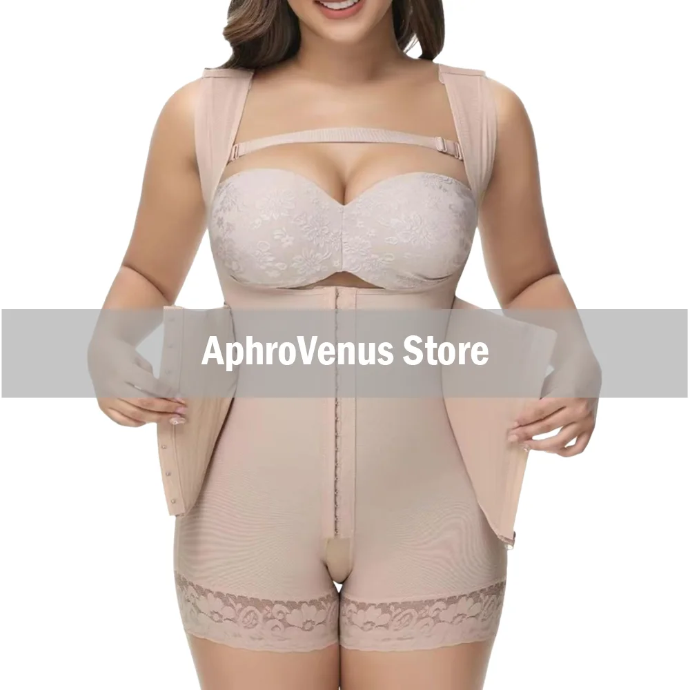 

Fajas Open Chest High Compression Bodysuits Women Waist Trainer Steel Bones Supports Waist Shaping Jumpsuits Flat Belly Sheath