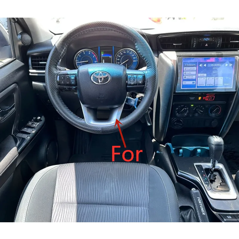 For Toyota Fortuner Hilux Revo 2018 2019 2020 2021 2022 2023 Accessories Steering Wheel Cover Trim Plastic