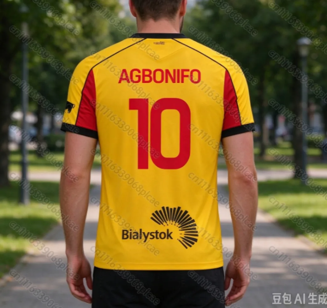 2026-27 Mens Polish Football T-shirt Soft Match Training Soccer Shirt for Adult Jagiellonia Białystok Home Jersey FamilyMatching