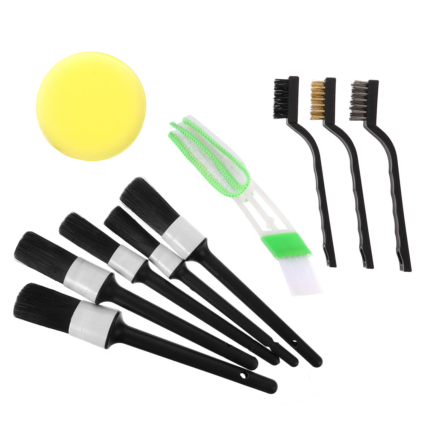 

Detail Brush Set Car Interior Cleaning Tools Scrub Brushes Durable Bristles Reusable Kit Automotive Detail