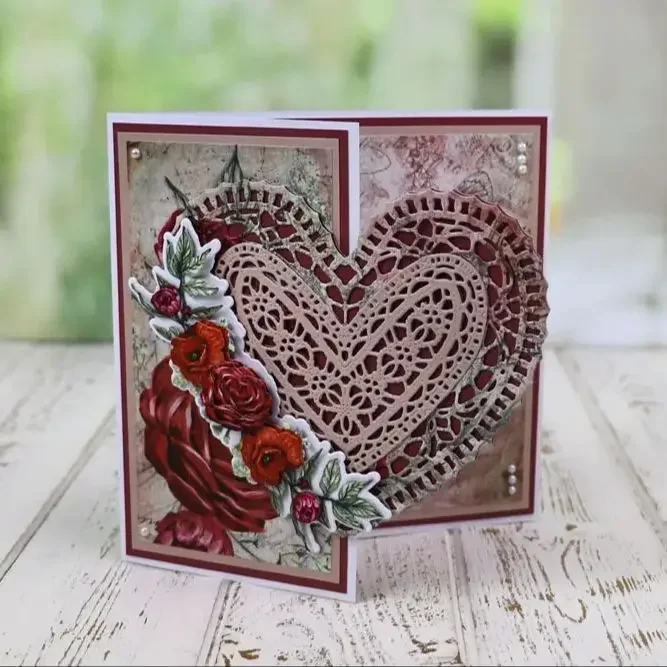 Large Heart Doily Die Set new metal cutting dies DIY molds Scrapbooking Paper Making die cut crafts  two red robins dies
