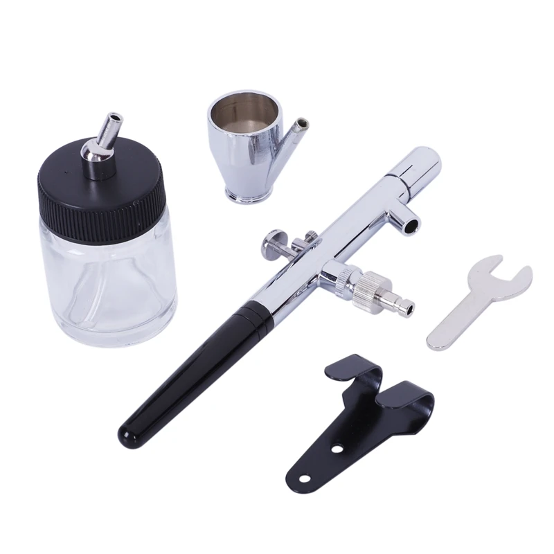 

0.35Mm Dual Action Spray Tool Airbrush Kit Siphon Feed Air Brush For Temporary Manicure Makeup Cake Art Painting