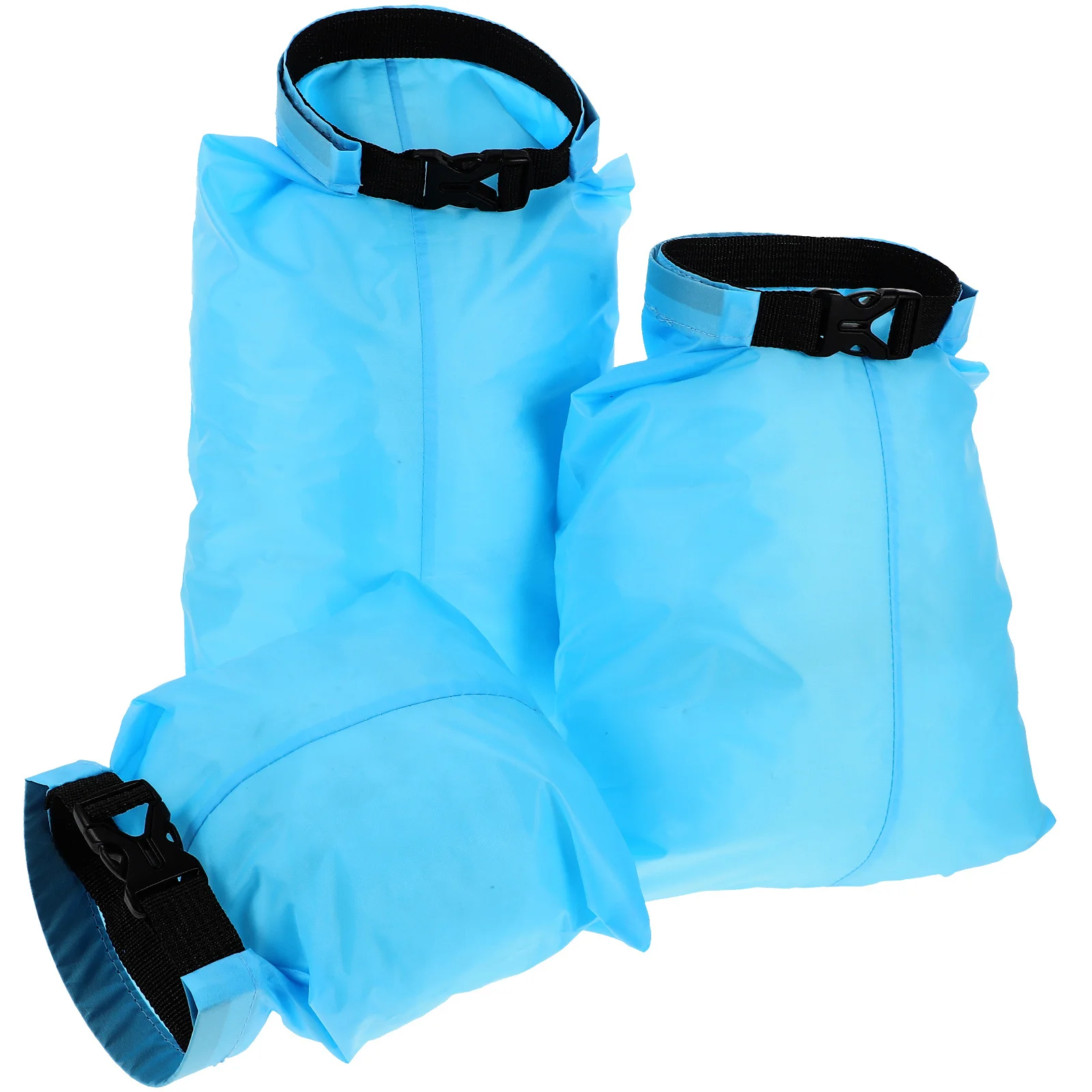 

3Pcs Waterproof Dry Bag 15L 25L 35L Sky Blue Durable Nylon Watertight Closure Boating Rafting Fishing Waterproof Dry Bag