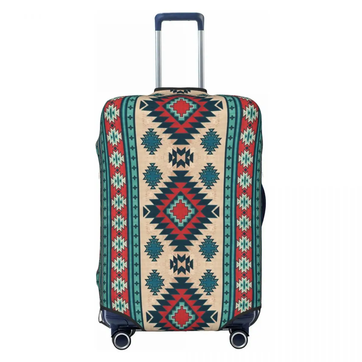 

Custom Southwest Navajo Mexican Ethnic Aztec Geometric Print Luggage Cover Protector Travel Suitcase Covers for 18-32 Inch
