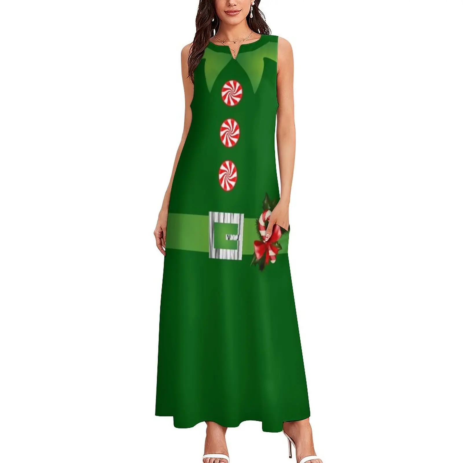 ugliest green elf Holiday Merry Christmas Santa's helper elf Long Dress ladies dresses for women 2025 women evening dress Dress